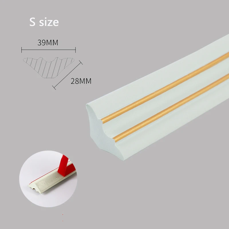 5M 3D Foam Wall Edge Strip Stickers Zelfklevende Waterdichte Plint Hoek Taille Lijn Plafond Rand Strip Home Decor