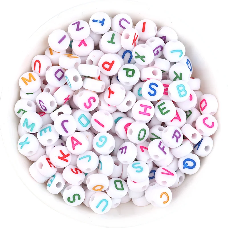 100 Perles Acryliques En Forme De Cœur Avec Lettres Et Alphabet – Mélange Coloré Pour Bijoux DIY 12 Mm