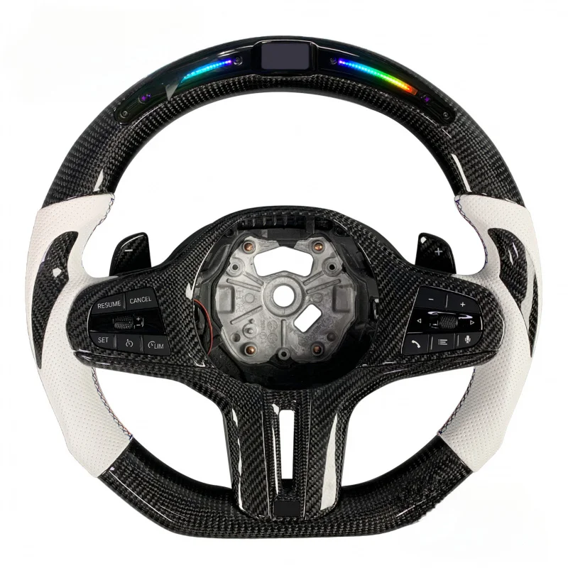 

Для BMW 3 серии G20 G21 4 серии G22 5 серии G30 M3 M4 G80 Рулевое колесо из углеродного волокна по индивидуальному заказу со светодиодом