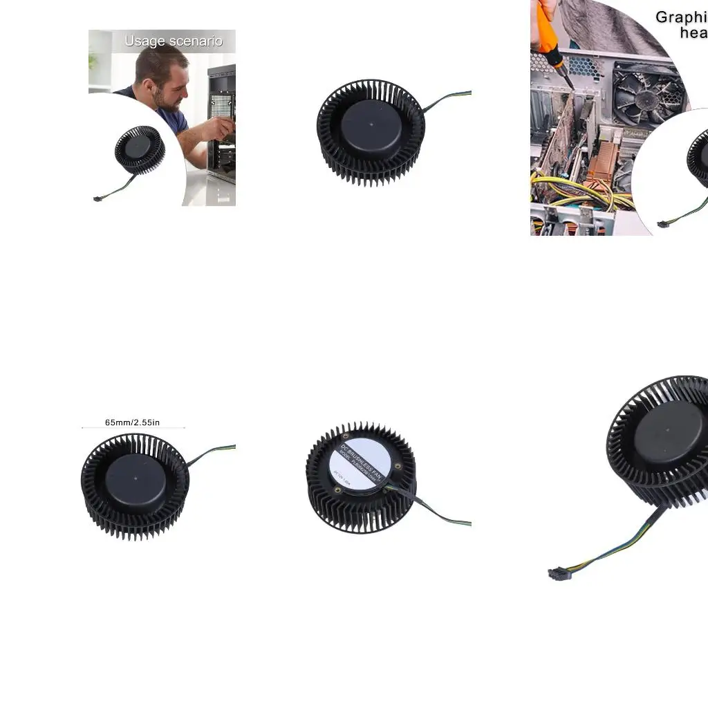 

Для GTX1060/1070/1070TI/1080TI 65 мм PLB06625B12HH 4PIN VGA FAN FANC CARD FAN FAN A4WF