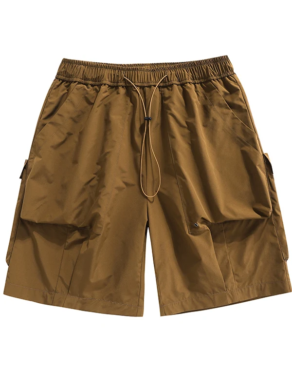 

Loose Ice Silk Workwear orts Men's Summer New Sle Spor Youthful Five-Quarter Length Casual Pants for Teenage Boys