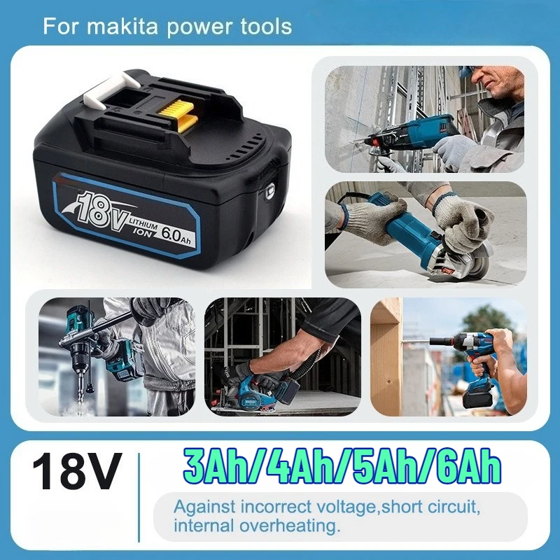 

BL1830 18V 3Ah/4Ah/5Ah/6Ah Battery and Charger for Makita 18V Battery Rechargeable Replacement BL1860 BL Tools