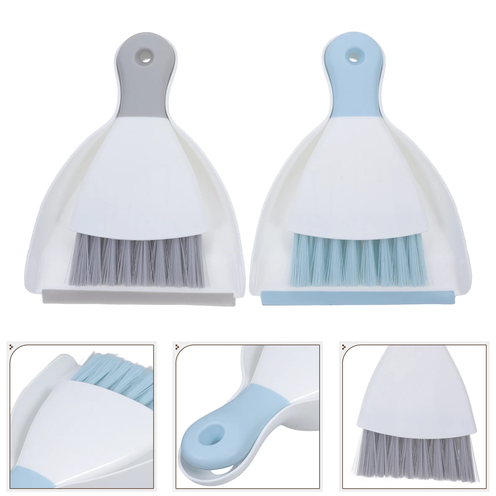 

4pcs Handheld Broom Dustpan Set Mini Cleaning Tool For Home Car Desk Dormitory Gap Detailing Brush Portable Sweeping Kit