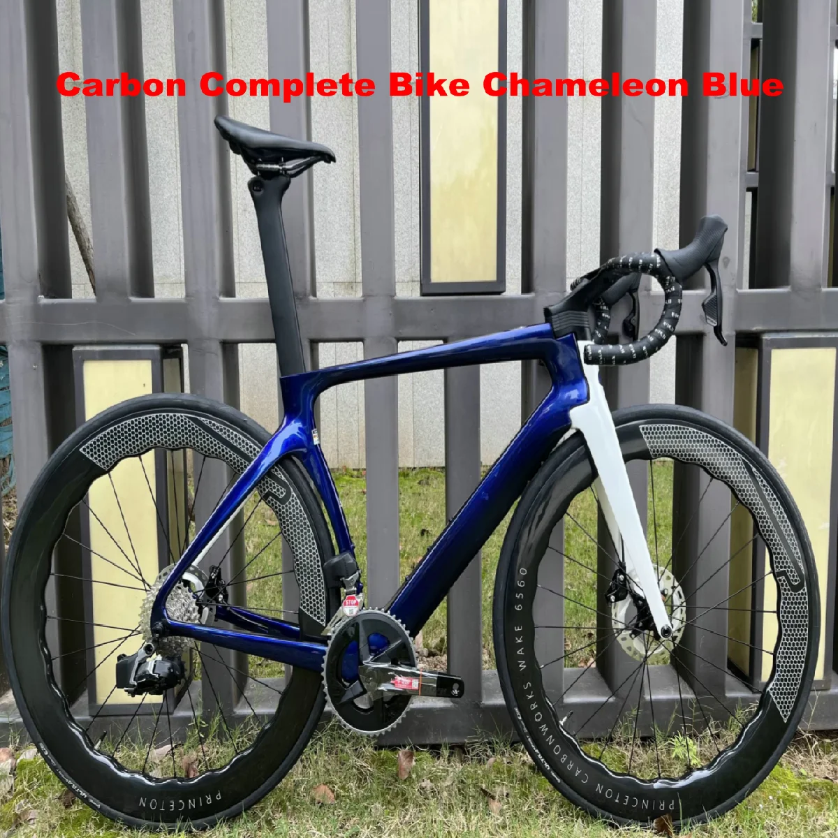 Bicicleta completa de carbono de 40 colores, bicicleta de carretera azul camaleón con grupo R7020, juego de ruedas T1000 princeton 6560