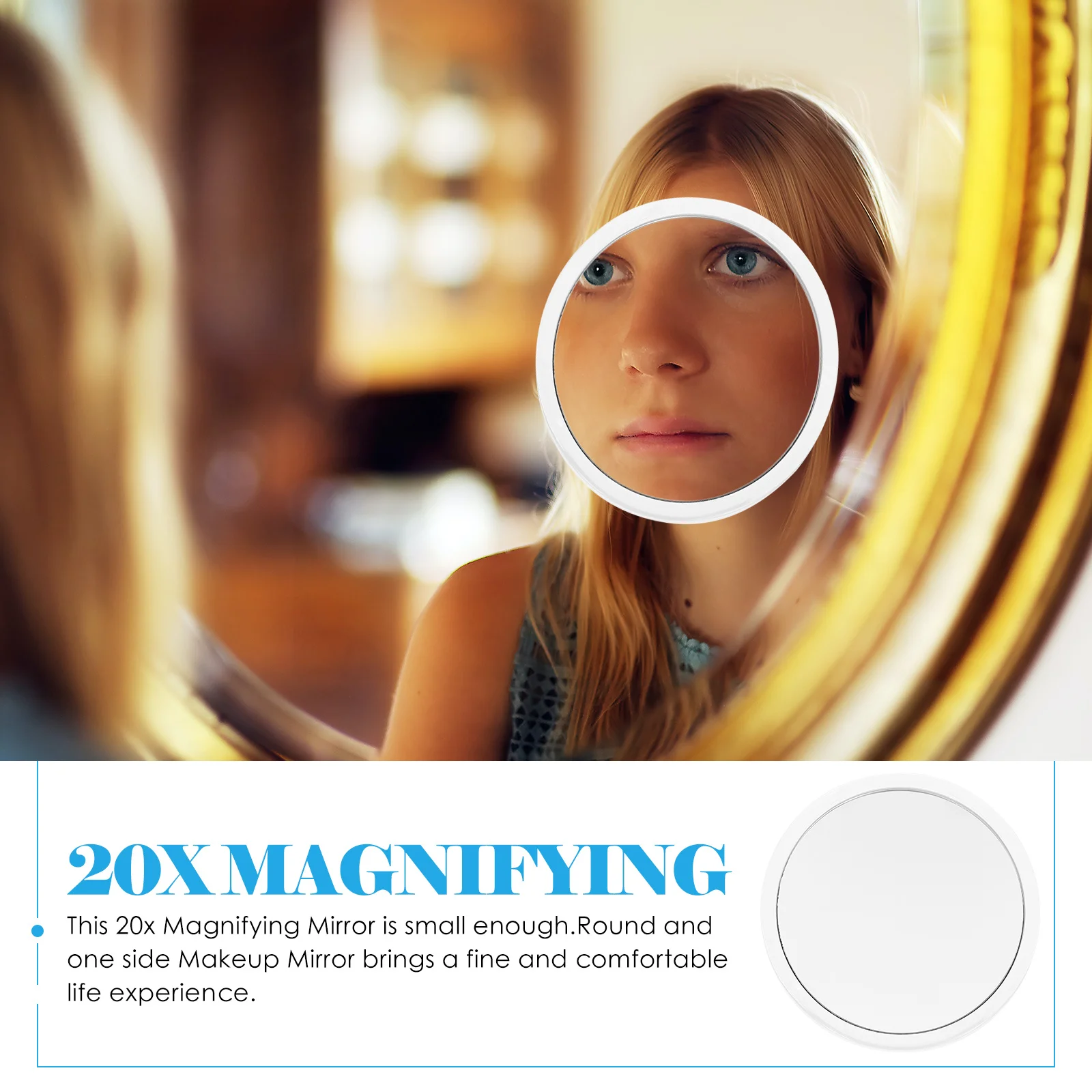 

Single Side High Definition Magnifying Mirror Suction Cup Compact Travel Makeup Mirror Portable Travel Supply