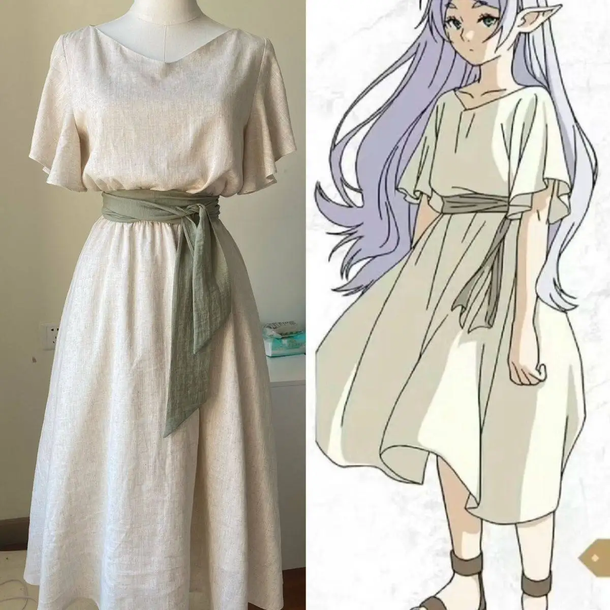 costume-de-cosplay-anime-beyond-journey's-end-frieren-jupe-longue-ou-courte-robe-cool-et-kawaii-pour-halloween-spectacle-de-scene-estivale