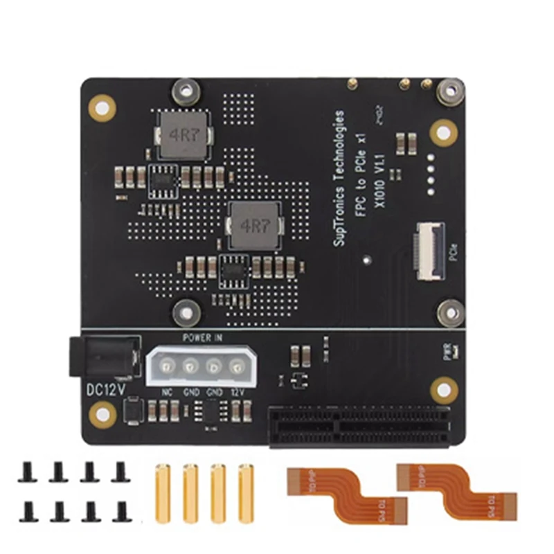 X1010 Pcie FFC Connector To Standard Pcie X4 Slot Expansion Board For Raspberry Pi 5