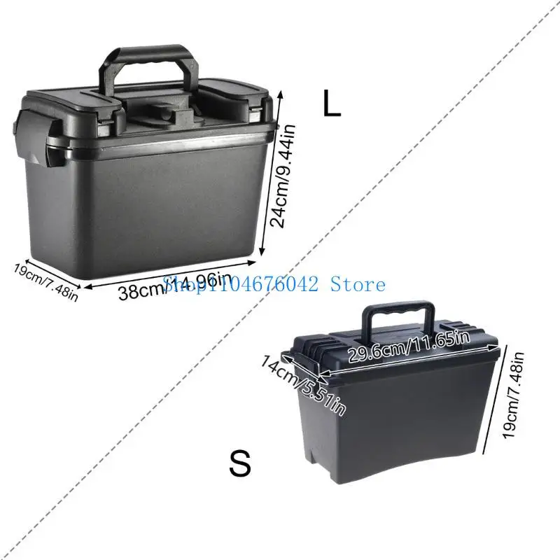 5asd Heavy Duty Watertight Fishing Tackle Organizers Portable Angler Tool Container With Lockable Lid For Gear