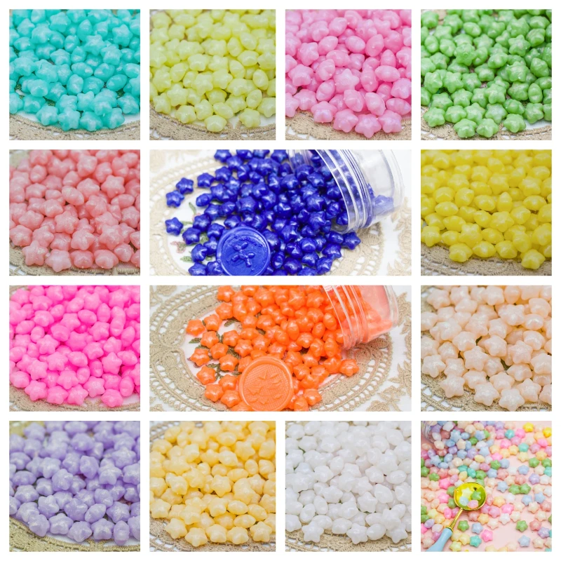 500g Macaron Color Star Sealing Wax Particles Cute and Beautiful Wax Material DIY Greeting Card Invitation Scrapbooking Stamping