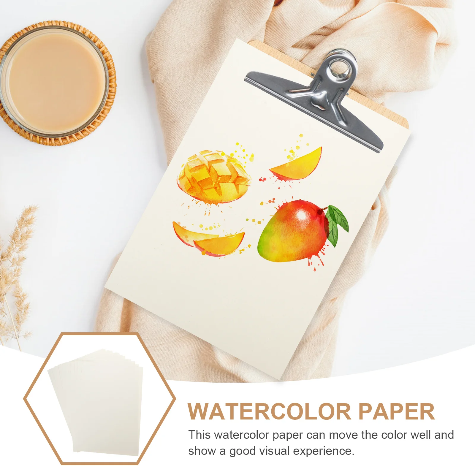 لوحة رسم احترافية من ورق الألوان المائية 8K للفنانين والطلاب وإكسسوارات الرسم وسائط مختلطة مقاومة للاهتراء #4