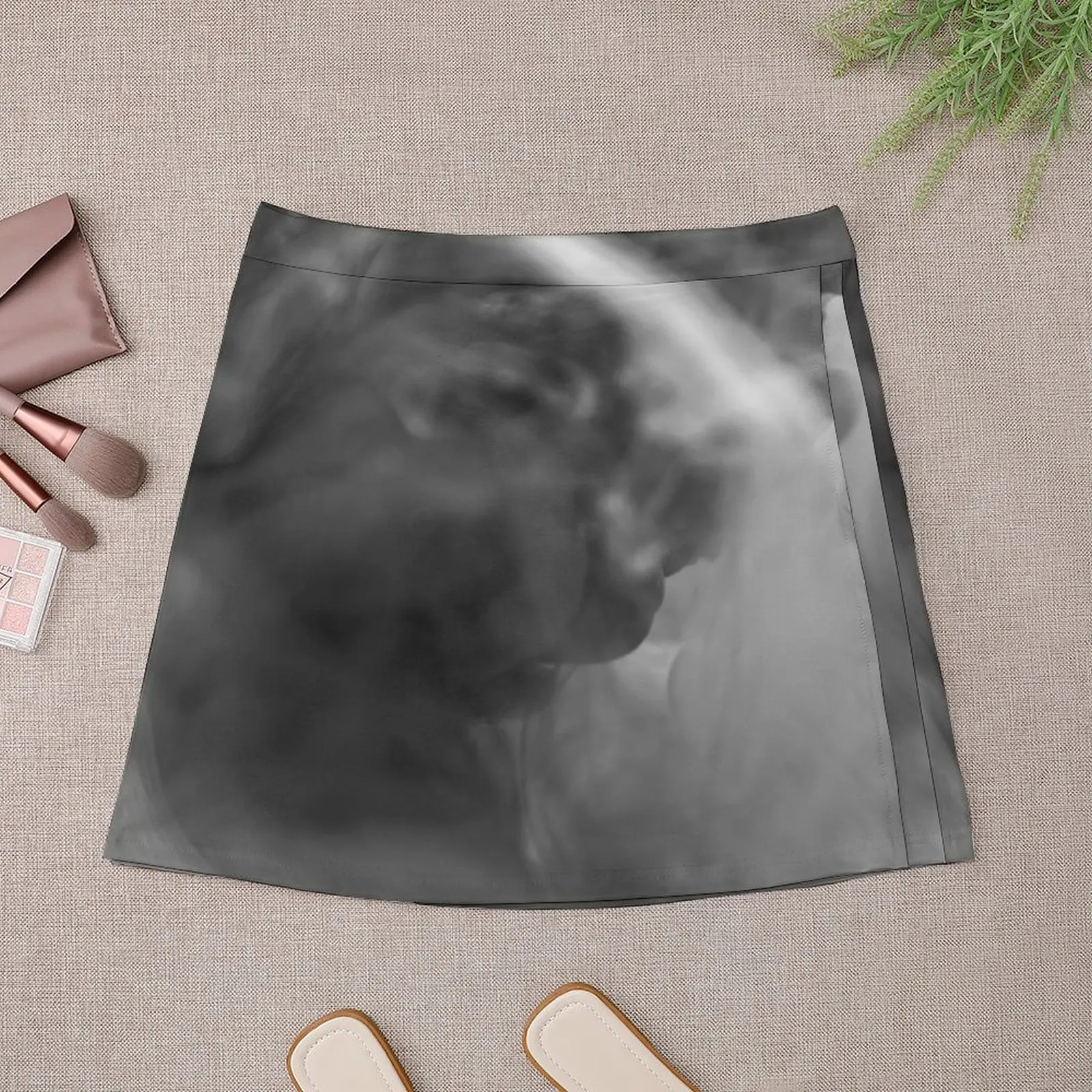 Ink in water black white background abstract arts smoke Mini Skirt new in external clothes skirt for woman Mini Skirt