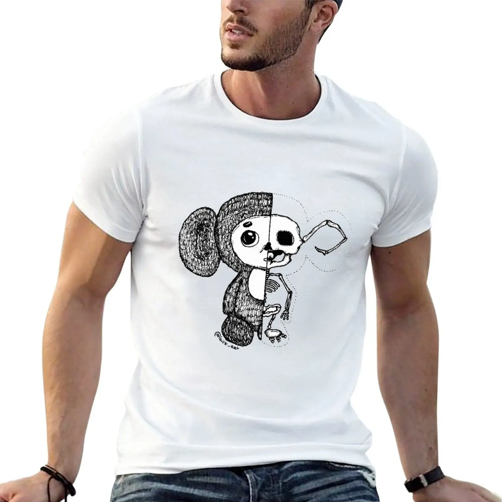 Cheburashka and inner beauty T-Shirt anime quick drying shirt quick-drying t-shirt anime clothes Men's t shirts