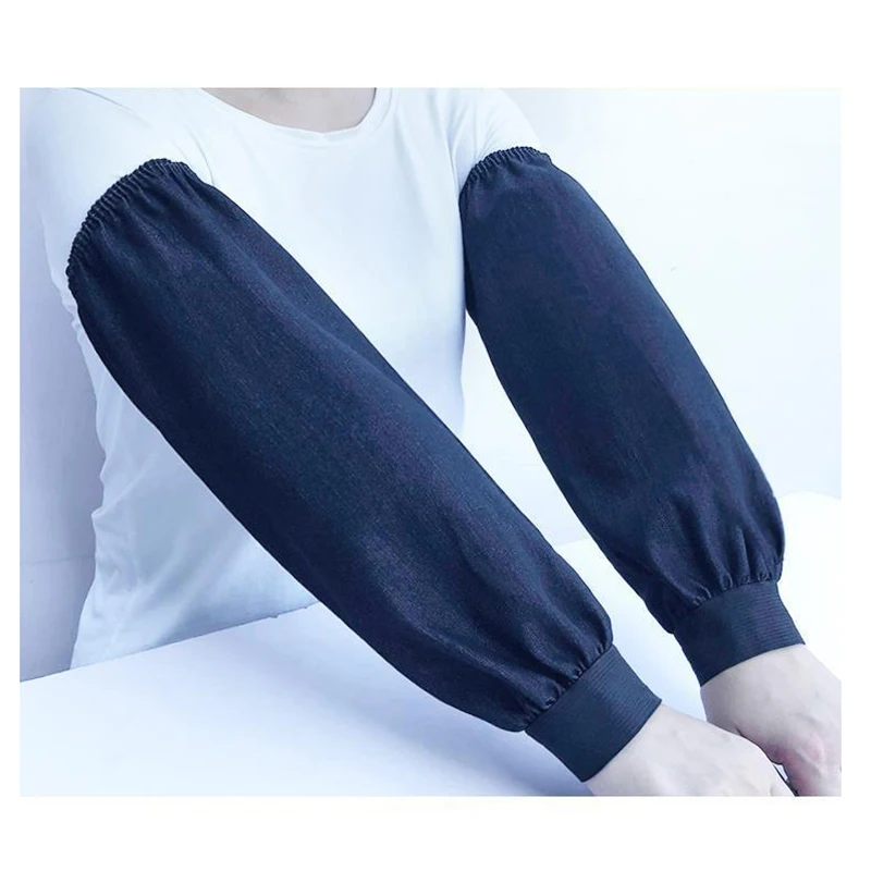 

Elongated Denim Fabric Men's and Women's Universal Work Protective Clothing Elastic Sleeve Arm Warmers