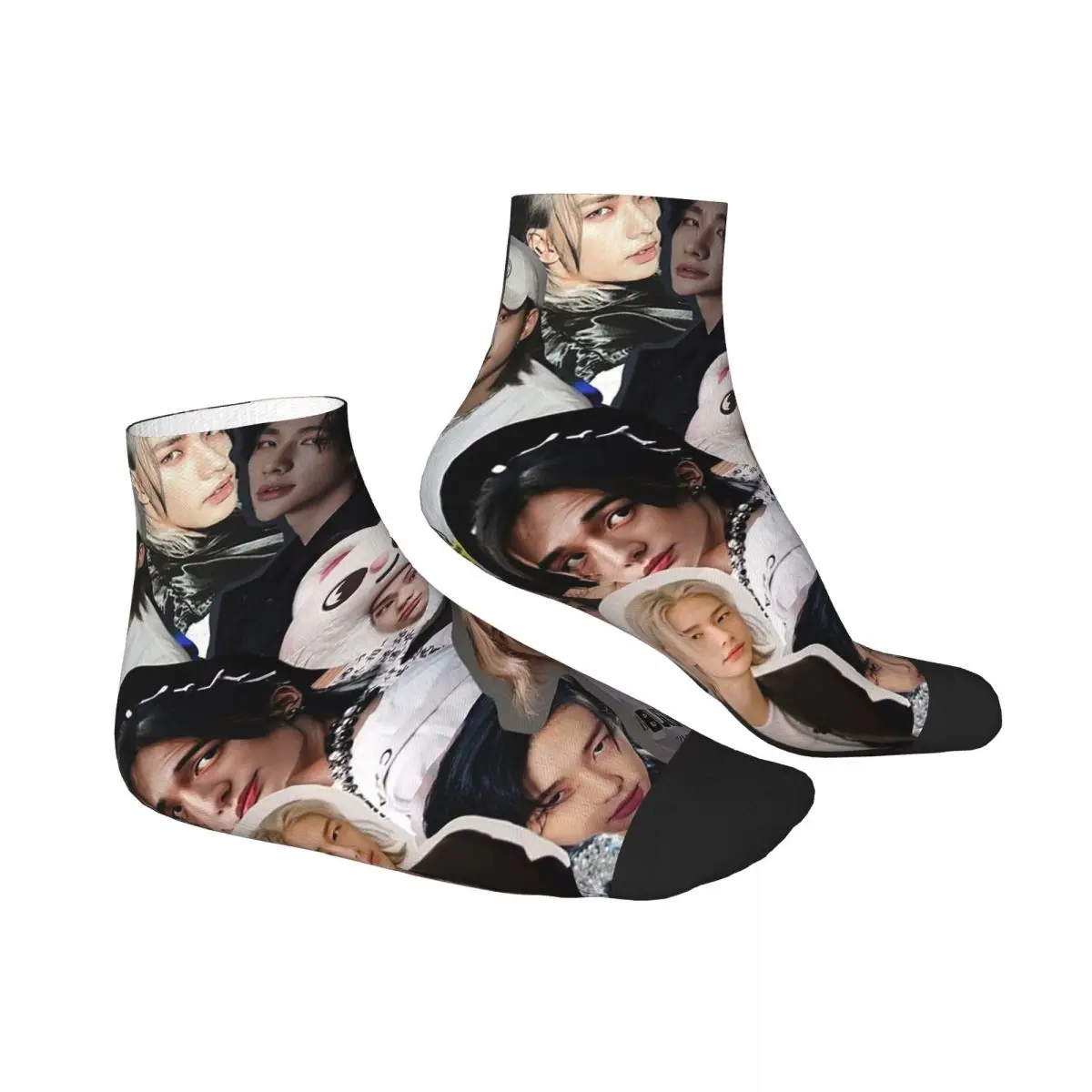 جوارب Hyunjin Collage Harajuku جوارب عالية الجودة لجميع المواسم إكسسوارات جوارب لهدايا عيد الميلاد للرجال والنساء #6