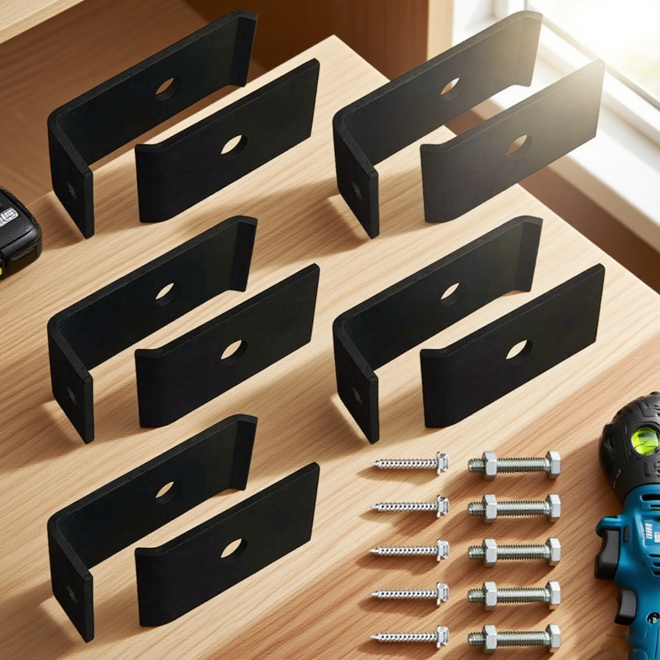 1 Set Sturdy Mesh Panel Mounting Kit:-Easy Mounting Set For Attaching To Walls Or Posts Mounting Set For Grid Mats