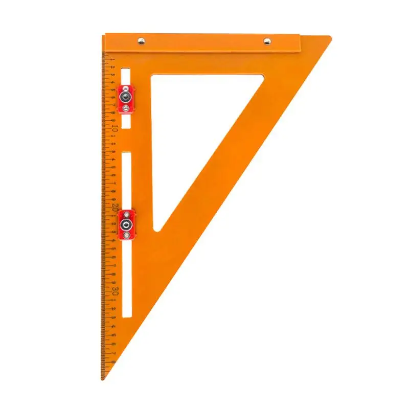 

Carpenter Square Tool Triangle Ruler Protractor 2-in-1 Triangle Ruler Measuring Position Scribing Ruler Hole Positioning