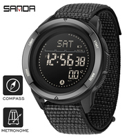 SANDA Digital Watches for Men Flashlight Outdoor Sport Electronic Watches LED Luminous Waterproof Man Watch Chronograph Clock