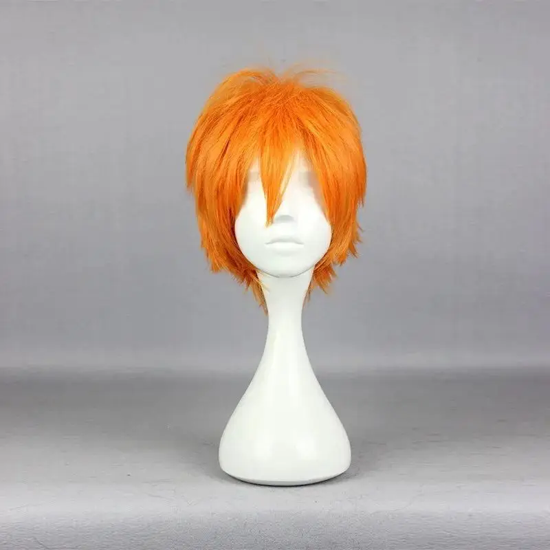 Mcoser Haikyuu!! Perruque de cosplay Shoyo Hinata |   Cheveux pointus orange assintés pour costume de volley-ball anime