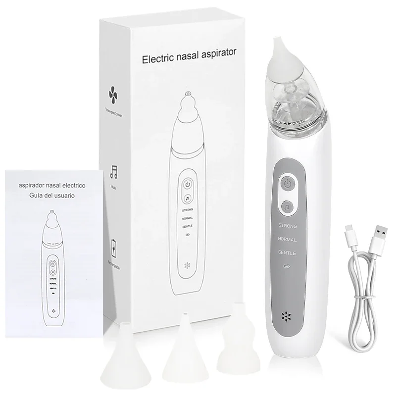

Nasal Aspirator Nose Aspirator Toddler Nose Sucker Automatic Nose Cleaner with Music and 3 Silicone Tips