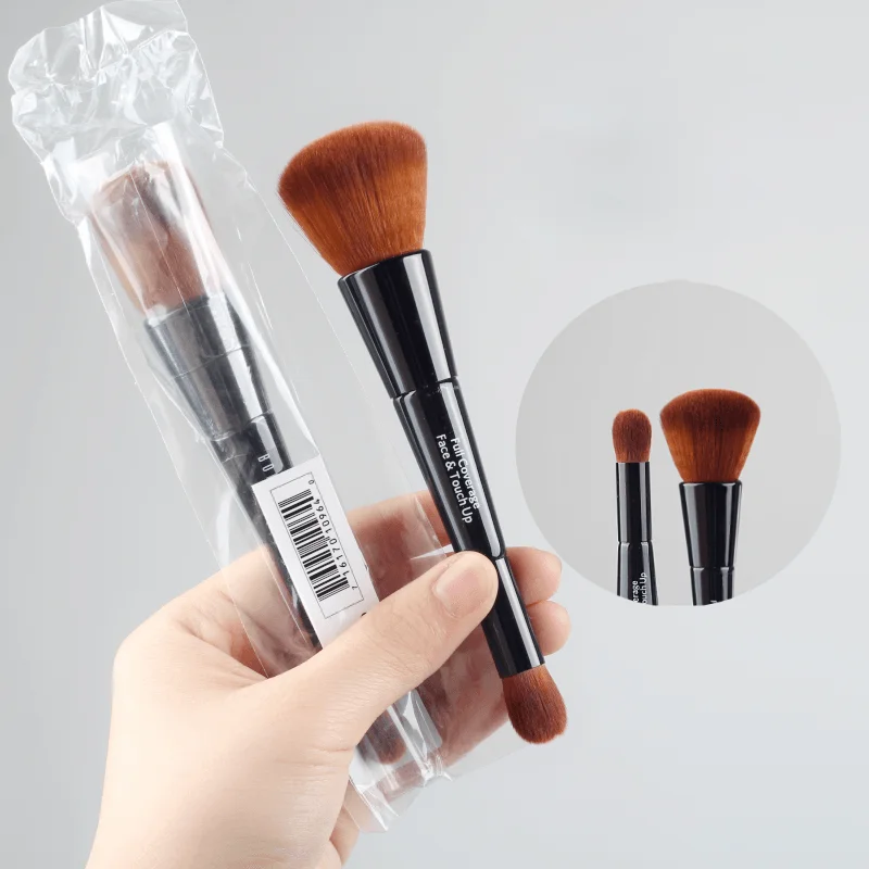 bdbeauty Full Coverage Face & Touch-up Brush - Double-ended Foundation Cream Concealer Brush - Beauty Makeup Blending Tool