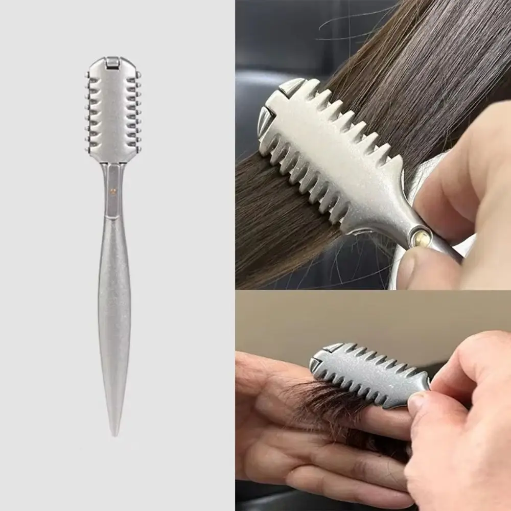 Manual Double Side Thinning Razor Comb Rust-proof Handle Barber Shaving Razors Safety Multi-purpose Split Ends Hair Trimmer