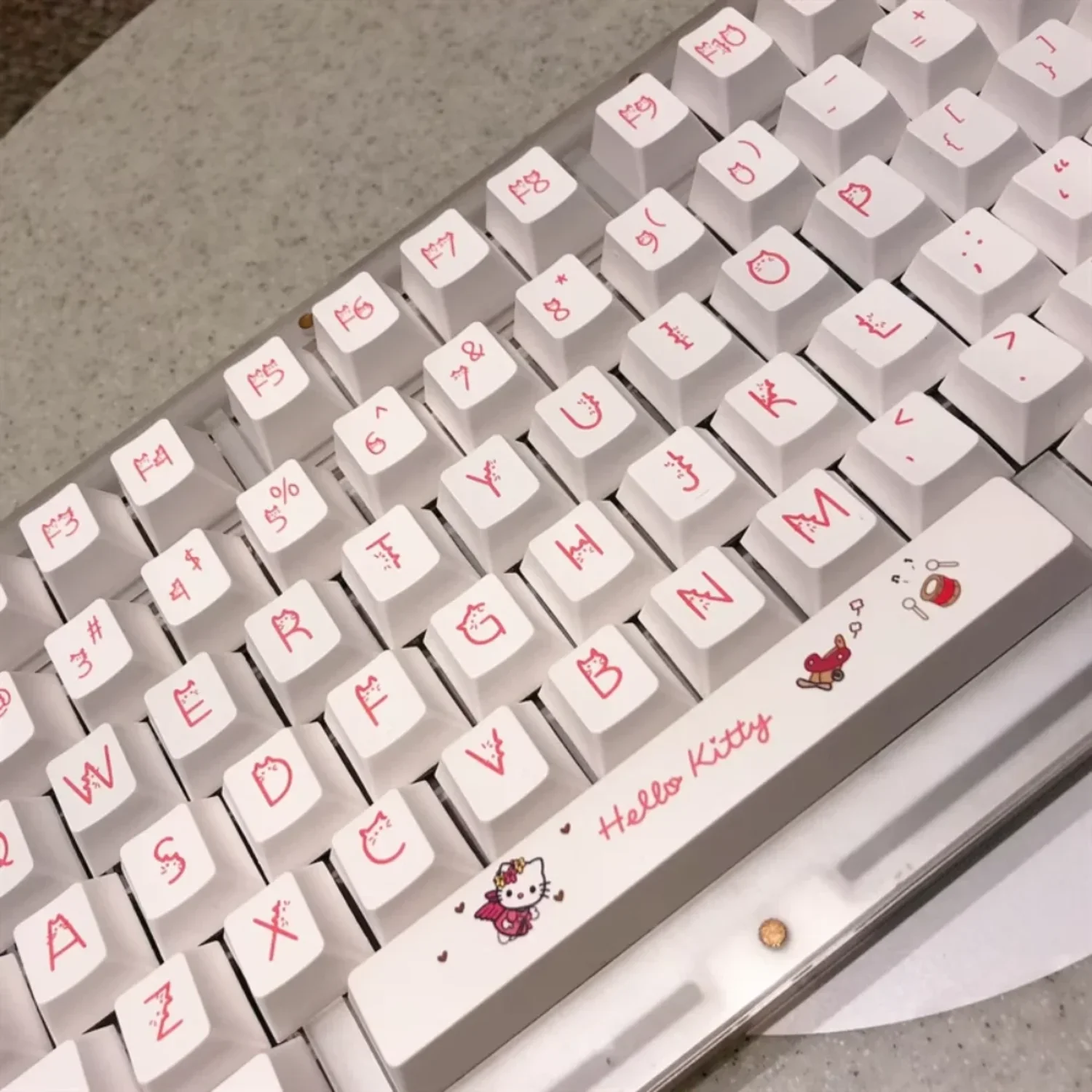 

Pure White Maiden Keycaps, PBT 132 Keys CHERRY, Heat Sublimation, Dyed, 64, 96, 104, 108 Mechanical Keyboards