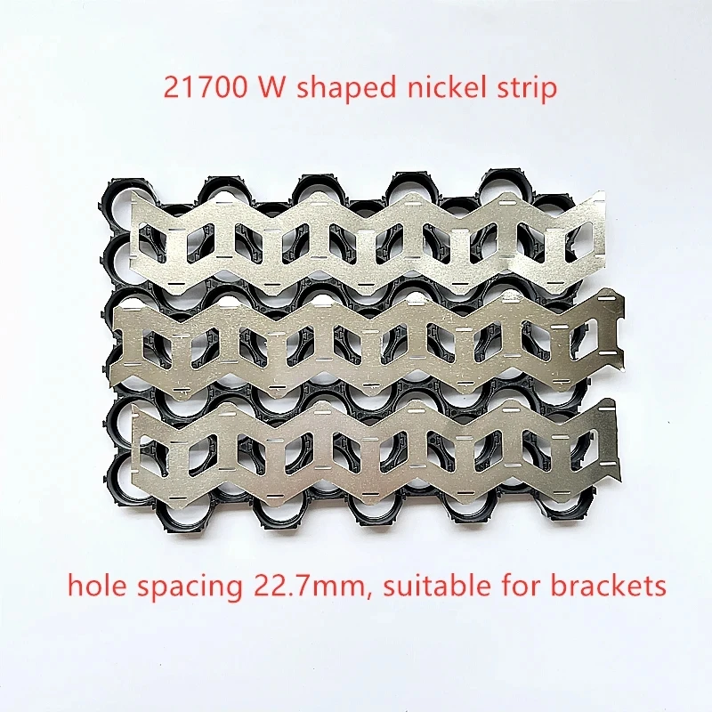 1Meter  21700 Nickel plated strip  Center Distance 21.5/22.7mm Oblique W-type  Nickel Sheet Spot Welding Lithium Batterys