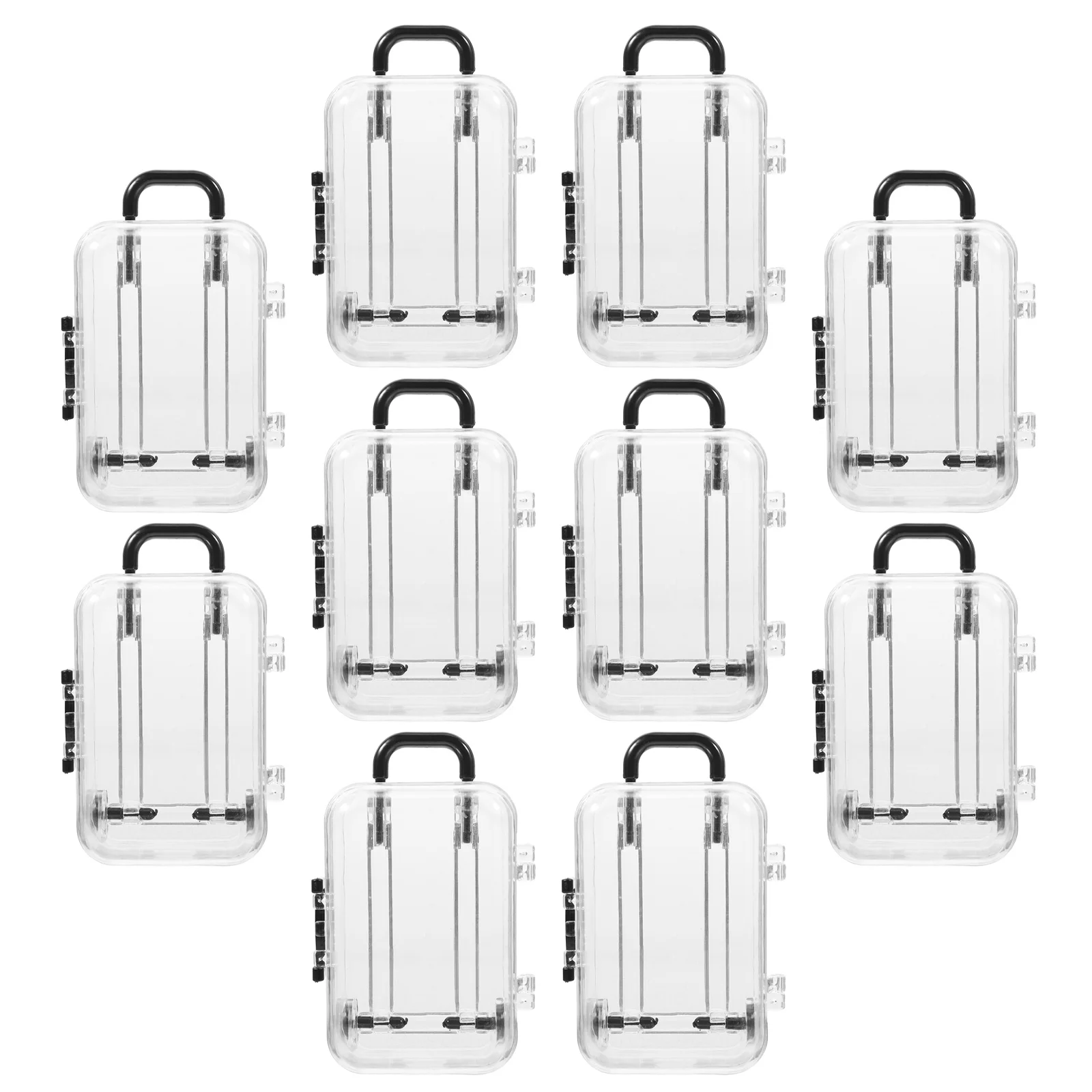 

12Pcs Mini Clear Suitcase Favor Boxes Creative Plastic Candy Storage for Wedding Party Decoration Mini Plastic Suitcase
