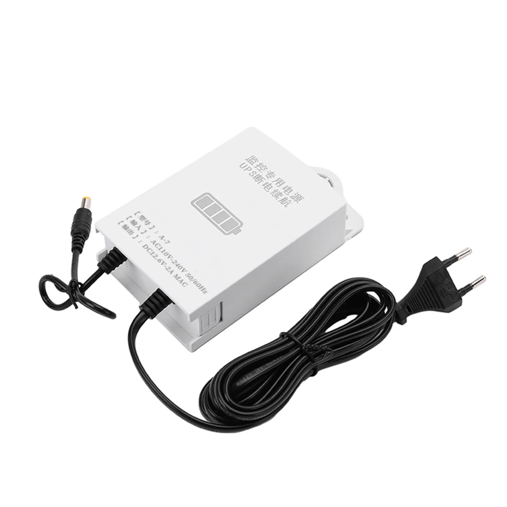 UPS Uninterruptible Power Supply 1800mAh DC12V 2A UPS Batteria Backup di Sicurezza Alimentatore per Telecamera IP Wifi