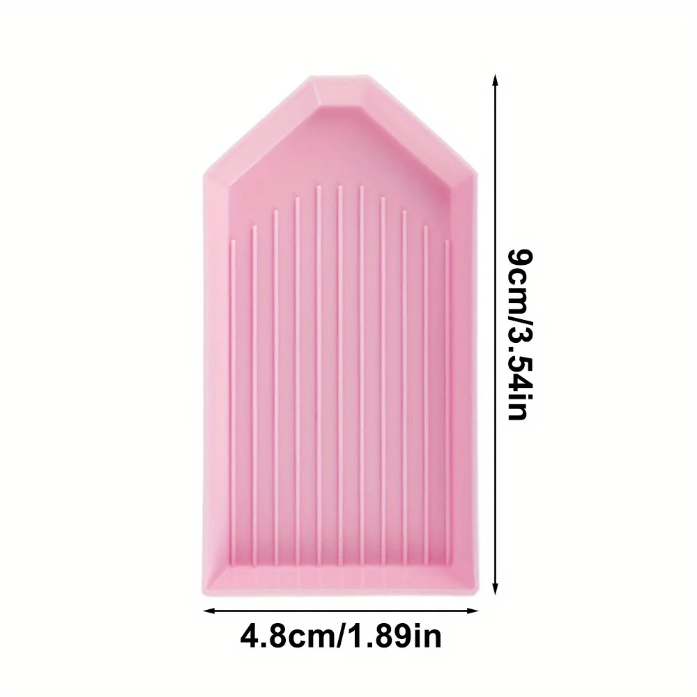 5pcs Multicolor Plastic Diamond Painting Trays, Diamond Art Beads Sorting Plates, DIY Craft For Embroidery Accessories Storage