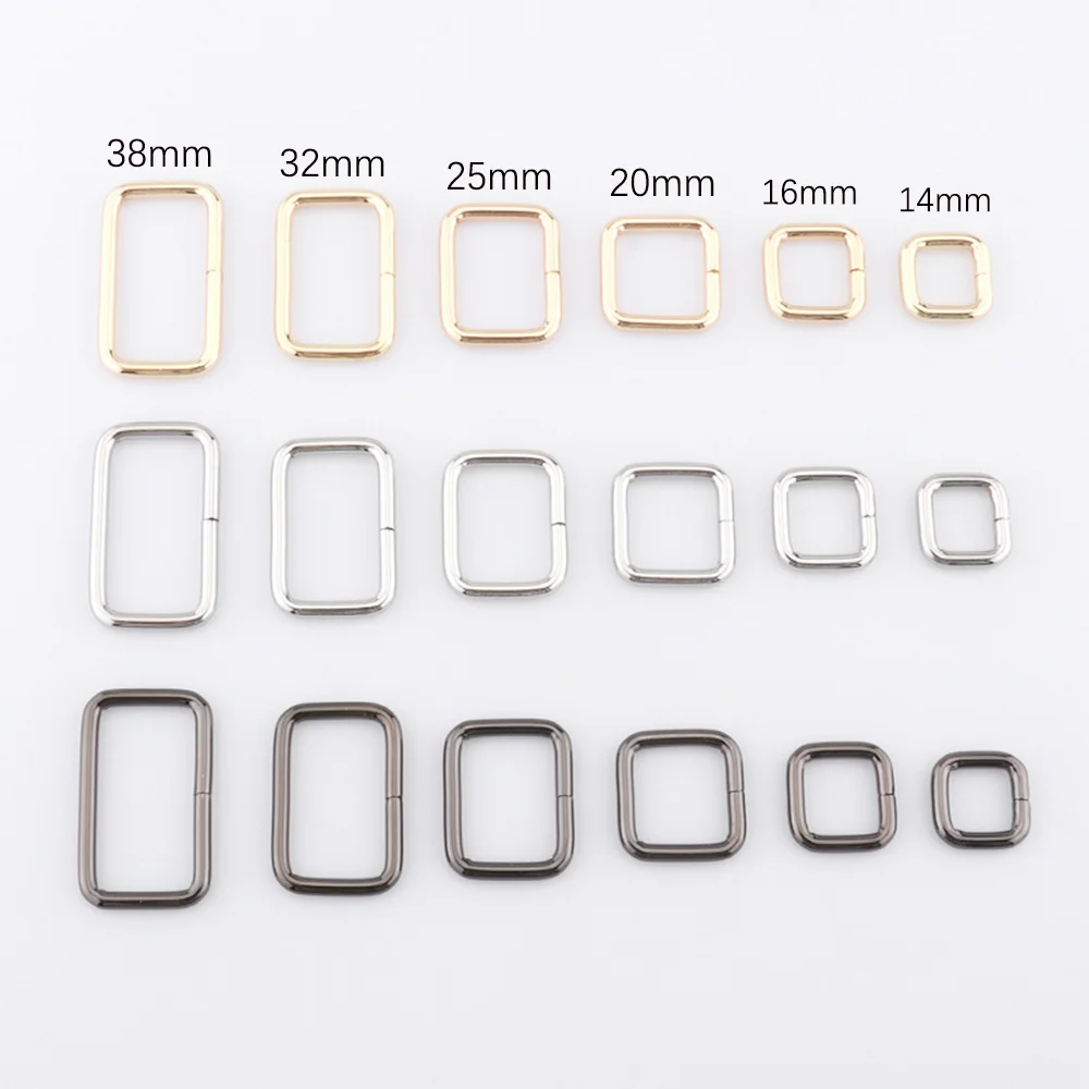 5/10pcs Metal Slides Wire-Formed Roller Pin Buckles Slider Adjuster Bag Strap Accessories 14mm 16mm 20mm 25mm 32mm 38mm