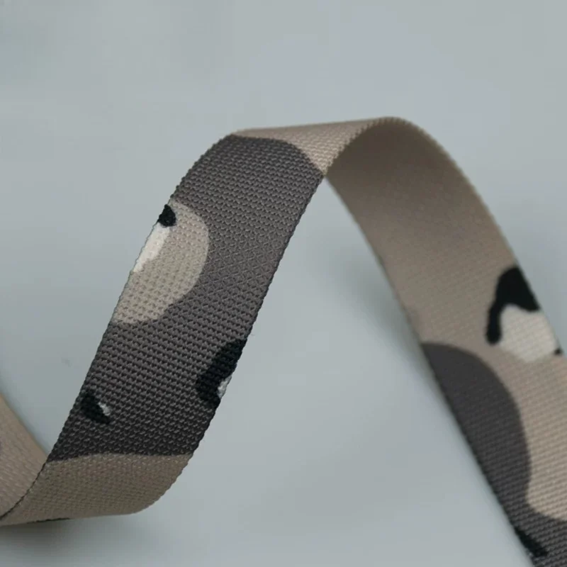 25mm Six-color Chocolate Camouflage Webbing for Tactical Bag Backpack Belt Outdoor Gear Hand‑Making Sewing Material