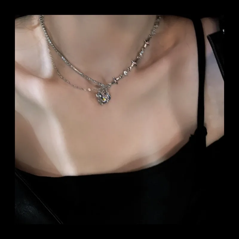 سبايس جيرلز ستاندرد! شخصية متعددة الاستخدامات! قلادة سوداء مزاجه الإجتماعي الترقوة سلسلة المرأة عالية الشعور