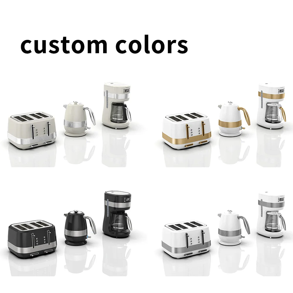 2026 Hot Sale Toaster And Water Kettle Kitchen Appliance Sets Coffee Maker Machine Stainless Steel Electric Kettle And Toaster view 2