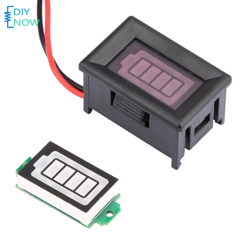 Battery Level Indicator LEDDisplay for Electric Vehicle Motorcycle Lithium Battery Power Tester with Reverse Connection Function