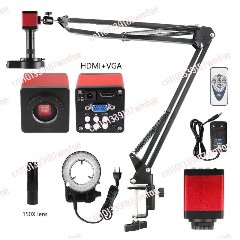 Yizhan Digital Microscope 13MP 1080P Industrial Red Camera 150x Zoom Lens Folding Holder