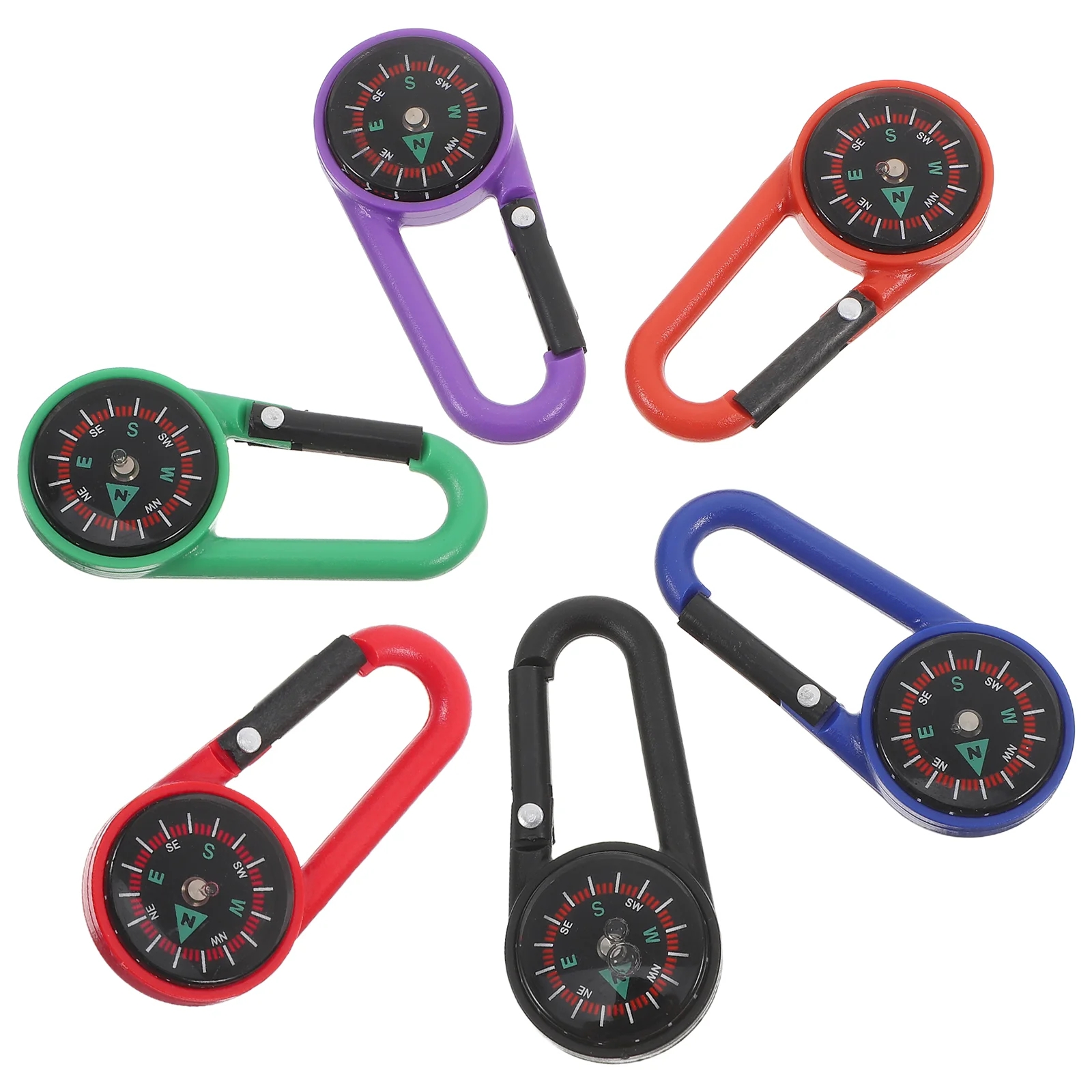

24 Pcs Mini Compass Keychain Backpack Survival Kit Souvenir Gift Portable Carabiner Climbing Clip Gear Camping Travel