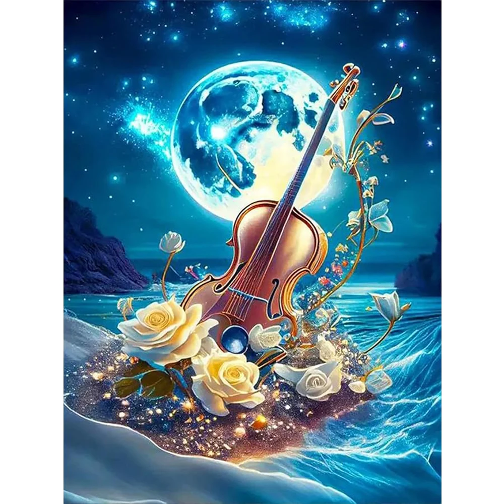

Diamond Painting Set Cello Flower Landscape Full Round Diamond Mosaic 5 DIY Diamond Embroidery Home Decoration gift