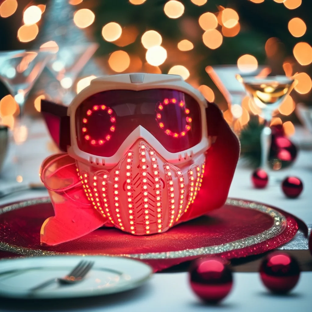 Dynamic LED Mask for Halloween And Holiday Multi-modes Lighting Casual LED Mask for Music Show Performances