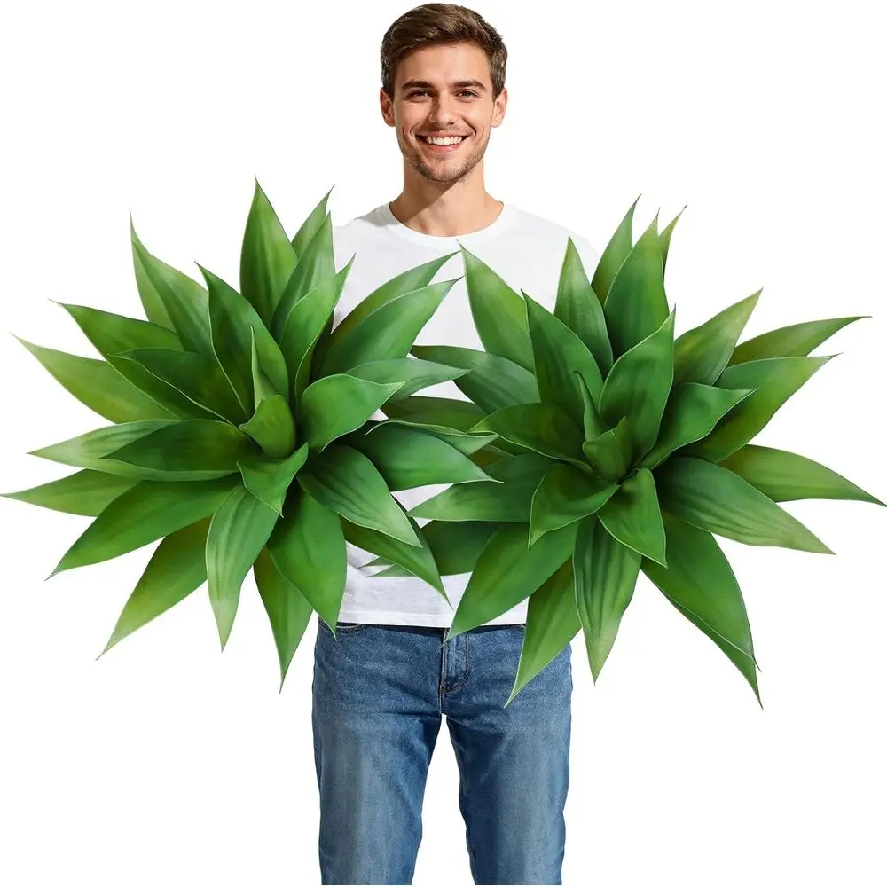 

28 Inch Large Agave Succulent Plant - 2 Pack for Indoor or Outdoor Home & Office Decor