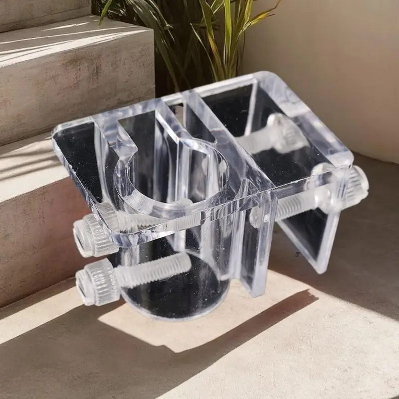 Fish Tank Acrylic Water Pipe Clamps Tool Storage Rack Inflow Outflow Filtration Holder Fixed Clamps Fix Feeder Fixing Seat