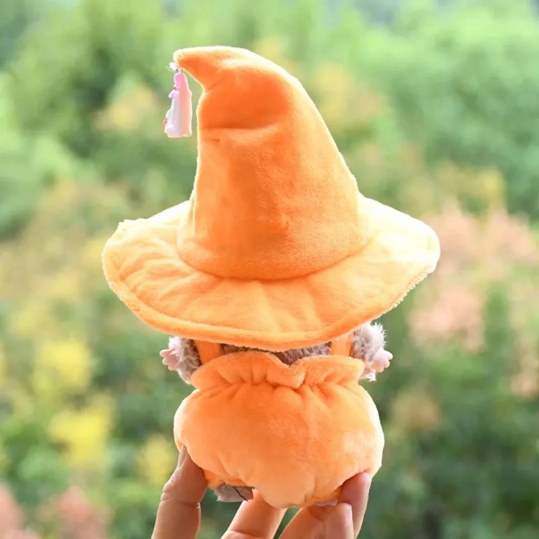 Labubu-caja ciega de ropa de diseñador, muñeco de peluche Universal de 17cm, conjunto de disfraz de calabaza de alta calidad, accesorios