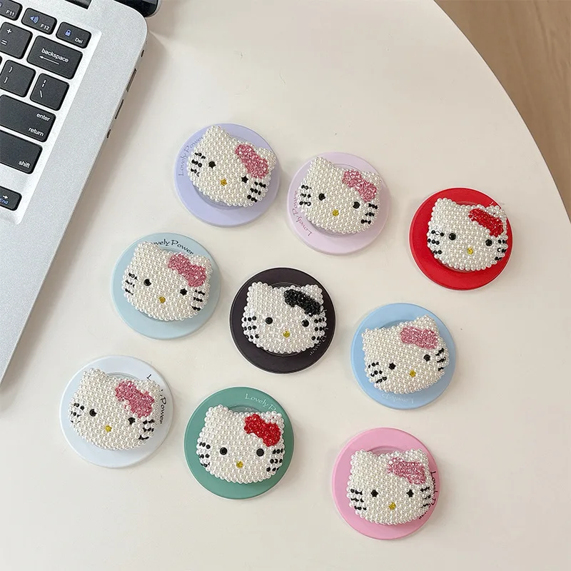 Hello Kitty Mobiele Airbag Beugel Magnetisma Absorberen Uitbreiding Desktop Ondersteuning Leuke Cartoon Anime Meisje Student Gift Groothandel