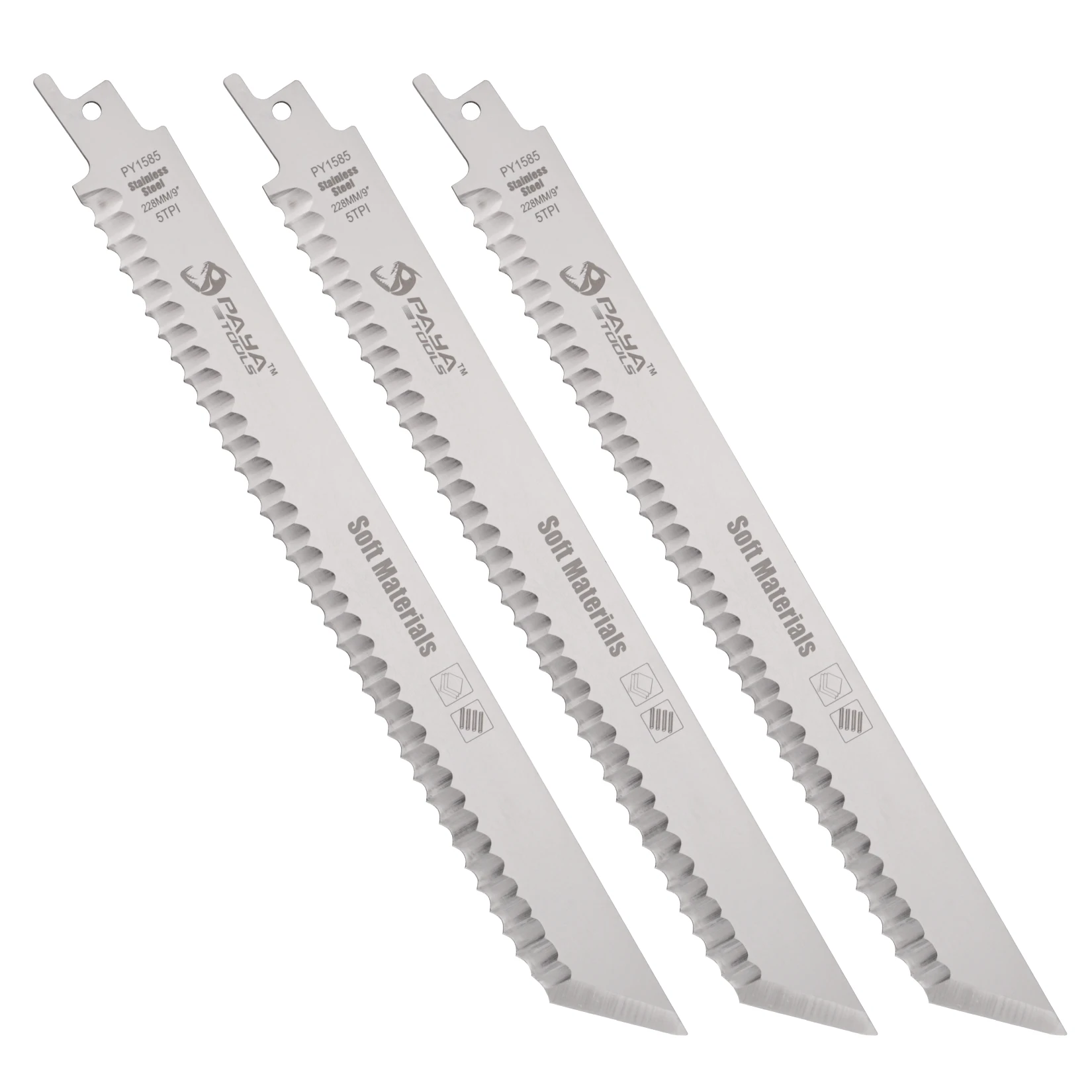 

PAYA 9Inch 5TPI Stainless Steel Insulation Reciprocating Saw Blade for Rock Wool Glass Wool Mineral Wool Insulation Cotton Cut