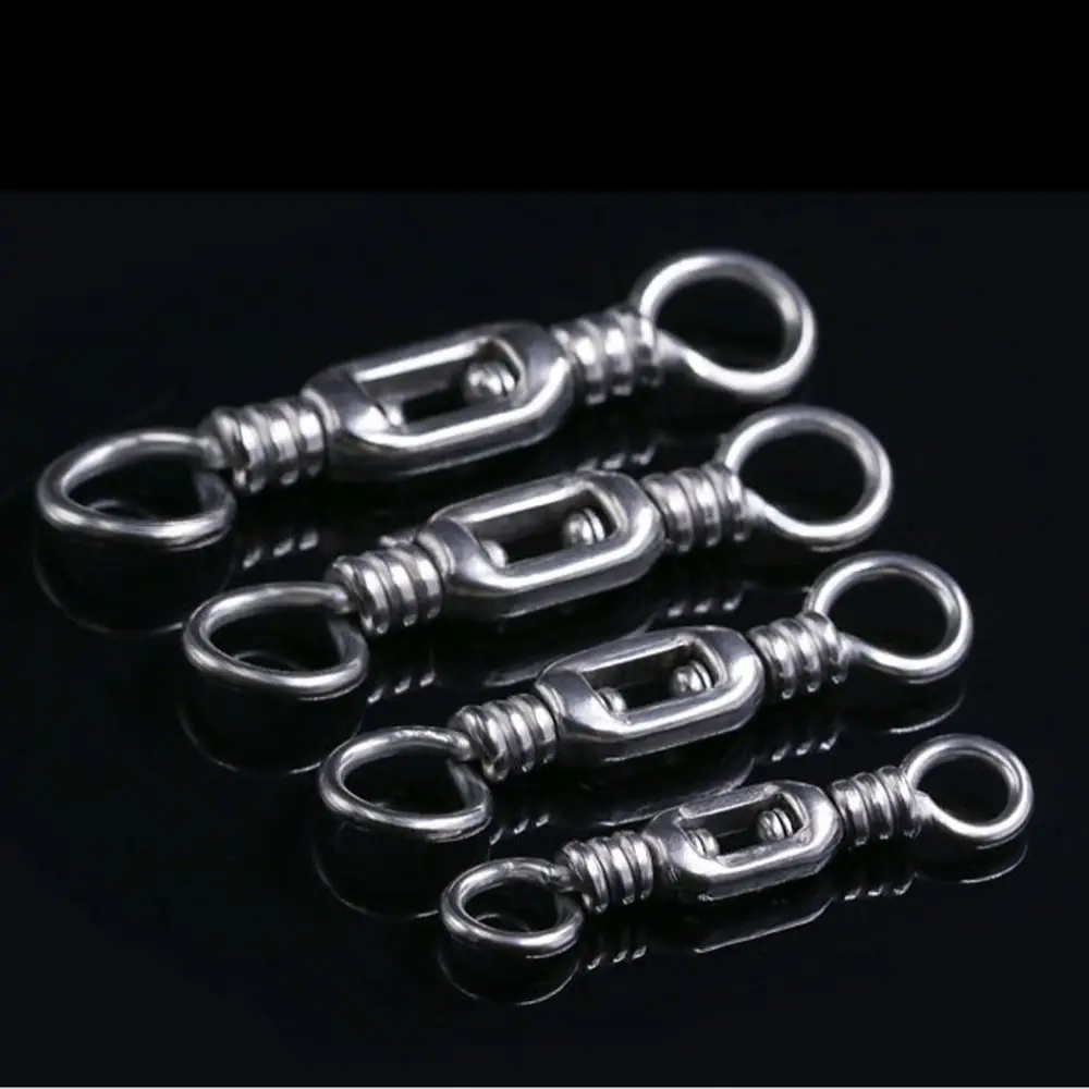 Snap Rolling Fishing Swivels Ball Bearing Stainless Steel Fishing Connector Pin Anti-shock Corrosion Resistance Sea Fishing