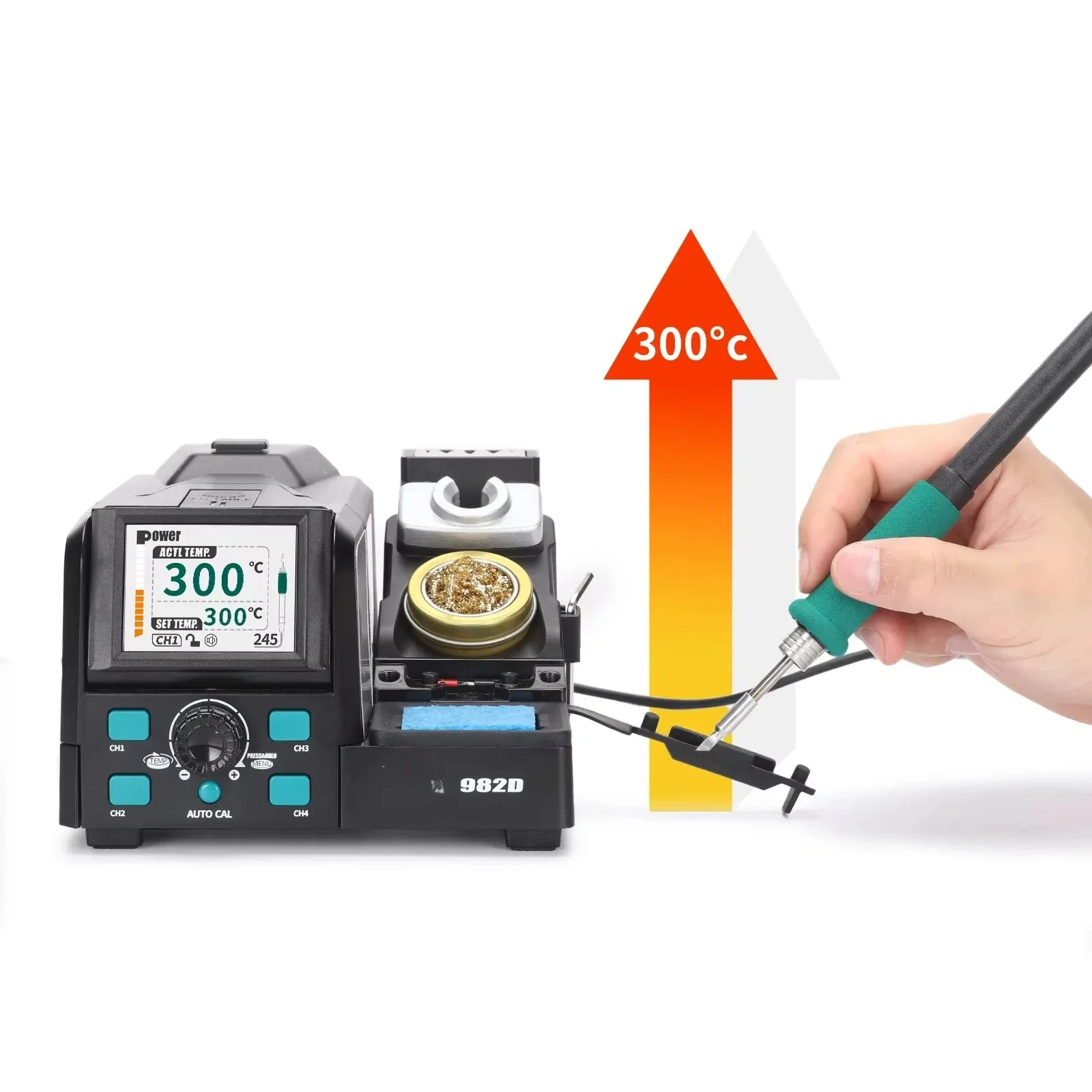 

982D 2S Rapid Heating 245 Soldering Iron Station for Precision Welding with Auto Temperture Celibration 4 Preset Channels