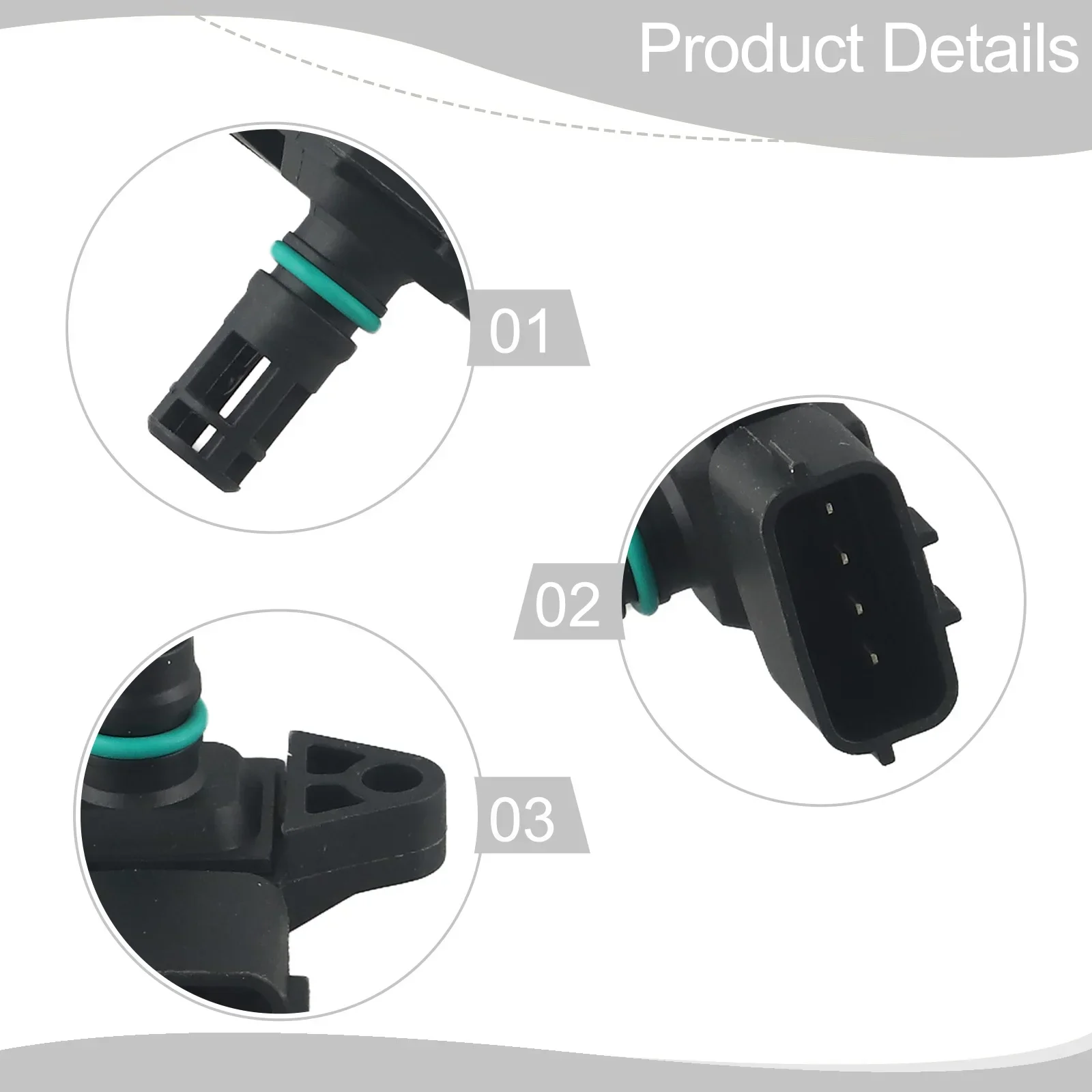 

OEM 2897333 Sensor 6.7L Air Pressure Sensor Practical And Reliable Quick Installation Wear-resistant Easy Use Engine Repair