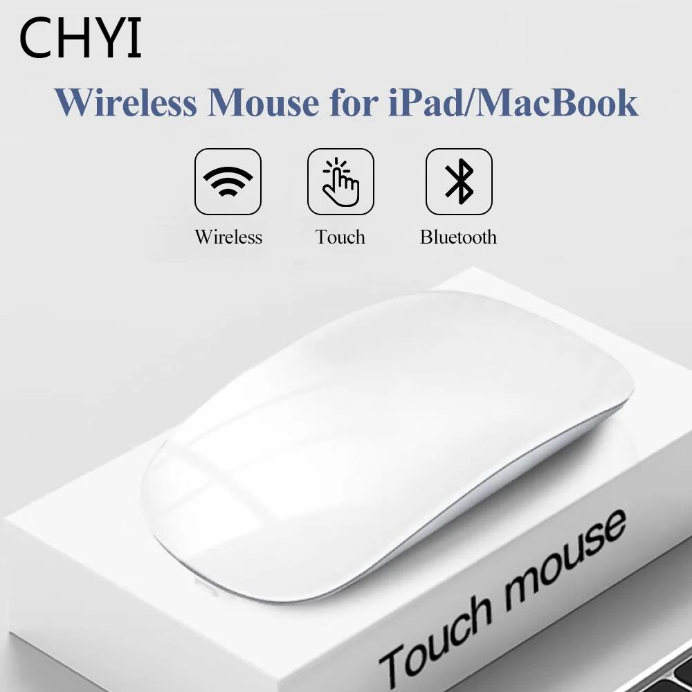 CHYI Bluetooth Mouse Magic Rechargable Quiet Slim Wireless Touch Mice For Mac/iPad/iPhone Tablet/MacBook Pro/MacBook Air Apple