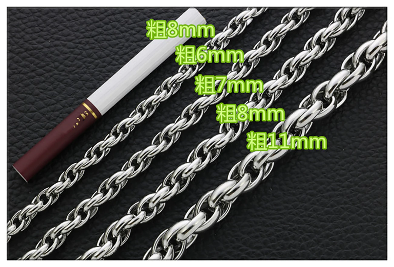 Fashion Stainless steel Twist Chain O-shaped Double Duckle Chain For Men And Women Thick Necklace Jewelry