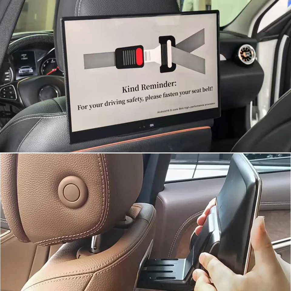 

Rear Seat Entertainment System For Mercedes GLS450 GLS580 X167 Android 16 Headrest Monitor 4K WiFi Touch Screen Car Video Player